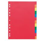 Jeu de 12 intercalaires neutre polypropylène 12/100e couleur - Maxiburo