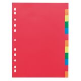 Jeu de 12 intercalaires neutre polypropylène 12/100e couleur - Maxiburo