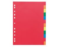 Set mit 12 Trennblättern in Polypropylen gefärbt Maxiburo