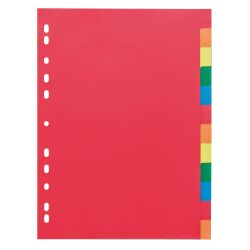 Jeu de 12 intercalaires neutre polypropylène 12/100e couleur - Maxiburo