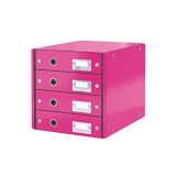 Klassierungsmodul Leits Click&Store Wow 4 Schubladen Rosa