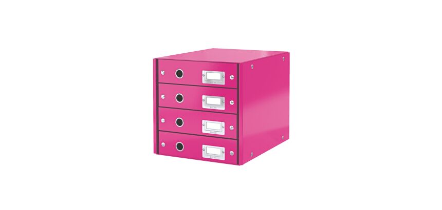 Module de classement Leitz Click&Store Wow 4 tiroirs couleur