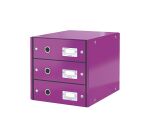 Module de classement Leitz Click&Store Wow 3 tiroirs couleur