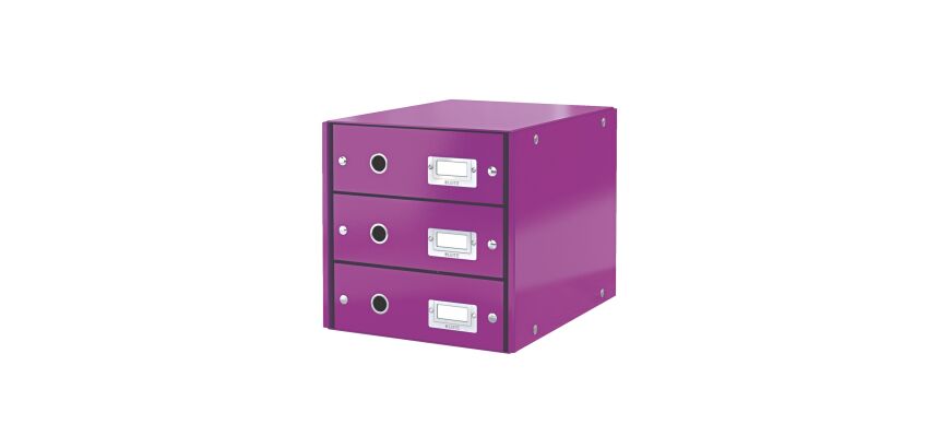 Module de classement Leitz Click&Store Wow 3 tiroirs couleur