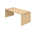 Bureau droit L 180 x P 90 cm, piètement plein bois - Milano