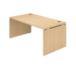 Bureau droit L 160 x P 90 cm, piètement plein bois - Milano