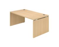 SCRIVANIA DIREZIONALE SHINY 160CM ROVERE CON GAMBE IN LEGNO MASSICCIO
