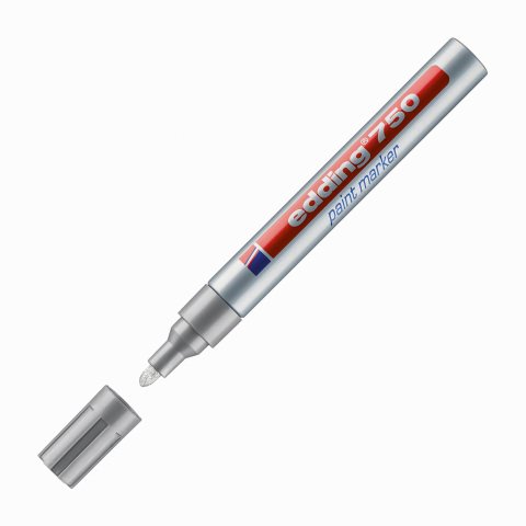 Rotulador permanente edding 750 punta cónica media 2 a 4 mm plata