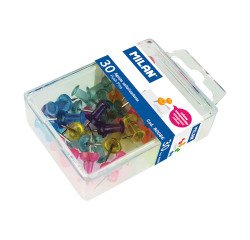 Agujas de fijación translúcidas MILAN - Caja de 30