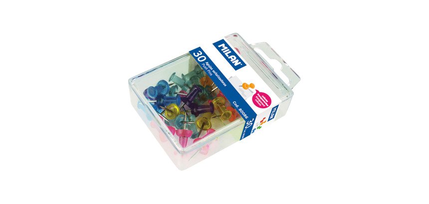 Agujas de fijación translúcidas MILAN - Caja de 30