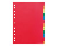 Set of 12 monthly dividers in polypropylene multicoloured Maxiburo