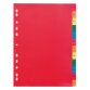 Set of 12 monthly dividers in polypropylene multicoloured Maxiburo