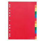 Jeu de 12 intercalaires mensuels polypropylène multicolore 12/100e - Maxiburo