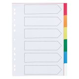 Jeu de 6 intercalaires neutres polypropylène 12/100e couleur - Maxiburo