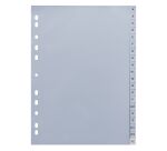 Jeu de 20 intercalaires alphabétiques polypropylène gris 12/100e - Maxiburo