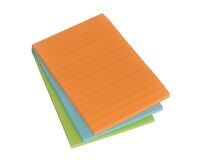 Linierte Zettel Post-it Super Sticky 101 x 152 mm sortierte Neon Farben - Block von 45 Blatt