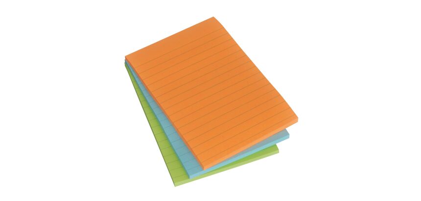 Notes lignées Post-it 102 x 152 mm - bloc de 45 feuilles