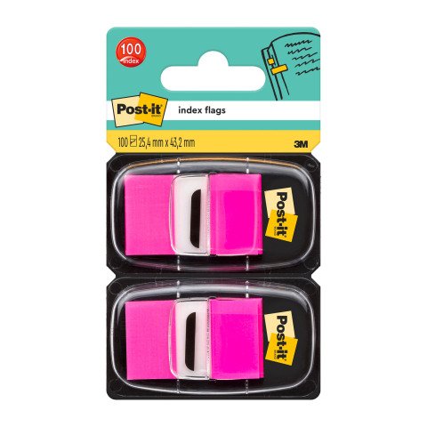 Marcapáginas Index 2 dispensadores Medianos Post-it Rosa