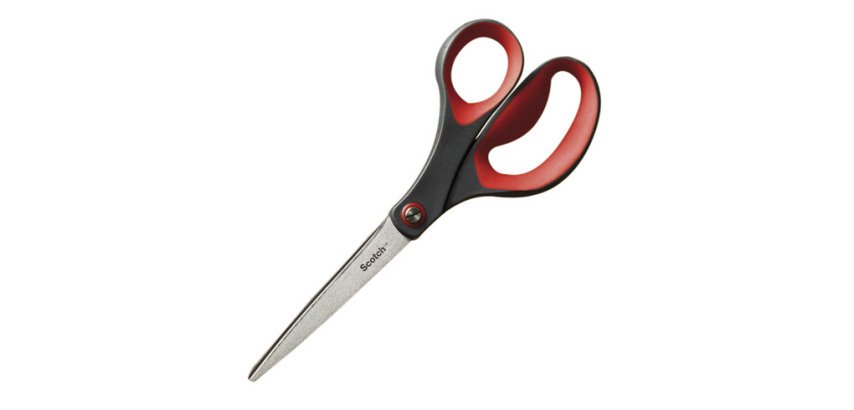 Schere beidhändig scharfe Punkt Scotch Precision 20 cm zweifarbig