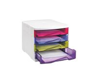 Módulo archivador Cep Happy de 4 cajones gris/multicolor