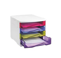 Módulo archivador Cep Happy de 4 cajones gris/multicolor