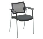 Fauteuil Amets dossier maille pieds aluminium
