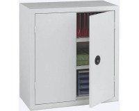 Armoire métal portes battantes monobloc Metily H 100 x L 90 x P 43 cm gris clair