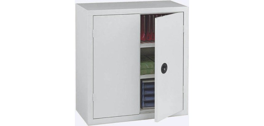 Armoire métal portes battantes monobloc Metily H 100 x L 90 x P 43 cm