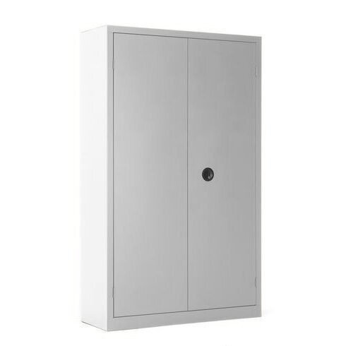 Metal wardrobe with hinged doors, monobloc Metily H 180 x W 90 x D 43 cm.