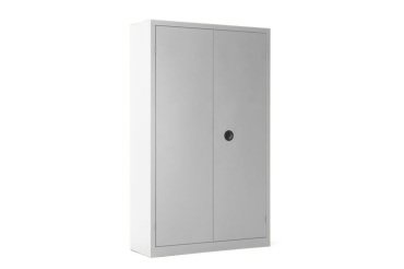 Metal wardrobe with hinged doors, monobloc Metily H 180 x W 90 x D 43 cm.