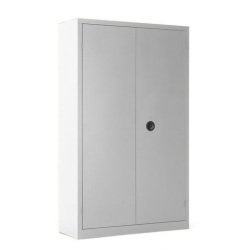 Metal wardrobe with hinged doors, monobloc Metily H 180 x W 90 x D 43 cm.