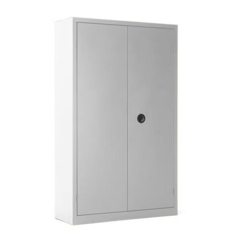 Metal wardrobe with hinged doors, monobloc Metily H 180 x W 90 x D 43 cm.