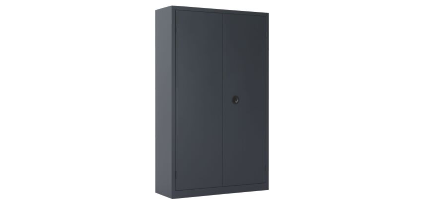 Metal wardrobe with hinged doors, monobloc Metily H 180 x W 90 x D 43 cm.