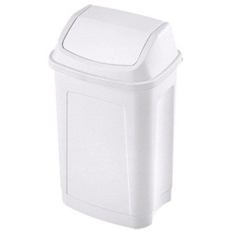 Papelera de plástico tapa basculante 10L