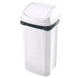 Plastic trash can 50 L with swinging lid