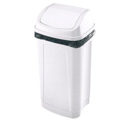 Papelera de plástico tapa basculante 25L