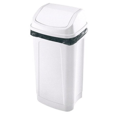 Papelera de plástico tapa basculante 25L