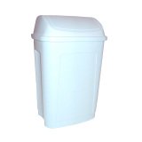 Poubelle Swing 50 litres rectangle à couvercle basculant, blanc