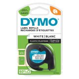 Ruban plastique Dymo LetraTag 12 mm x 4 m écriture noire