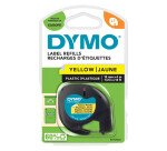 Ruban plastique Dymo LetraTag 12 mm x 4 m écriture noire
