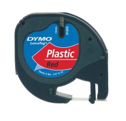 Nastro DYMO LT in plastica 12mmx4mt - Rosso