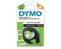 Cinta Para Letratag Dymo 91200. Papel. Escritura Negro/ Fondo Blanco.