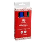 Rotulador de pizarra blanca cuerpo plástico Bruneau Estuche de 4 surtidos