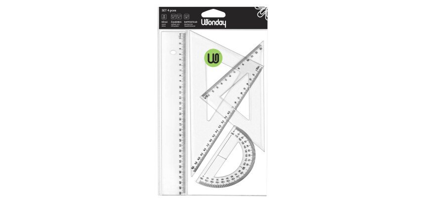 Kit de traçage mathématique - 4 pièces