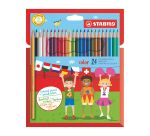 Crayon de couleur Stabilo Color couleurs assorties - Pochette de 24