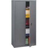 Metal wardrobe with swinging doors, Monobloc Metily H 198 x W 90 x D 43 cm