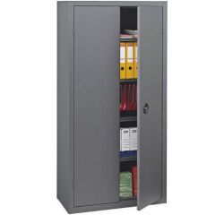 Metal wardrobe with swinging doors, Monobloc Metily H 198 x W 90 x D 43 cm