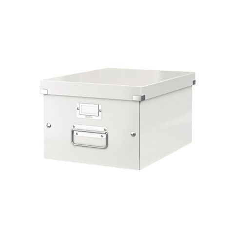 Caja de almacenamiento de cartón Leitz Click & Store 20 x 28 x 36,8 cm color blanco