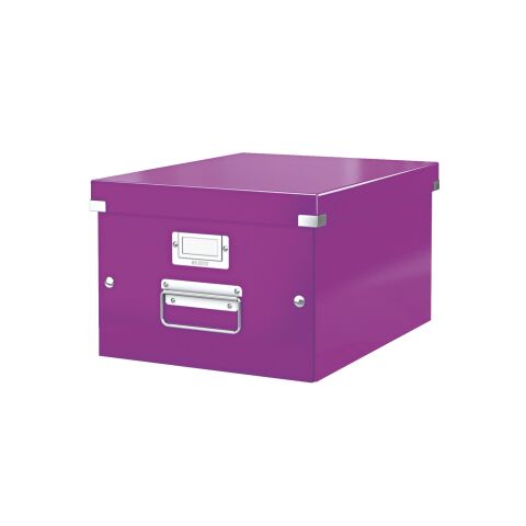 Caja de almacenamiento de cartón Leitz Click & Store 20 x 28 x 36,8 cm color violeta