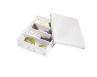 Caja de almacenamiento de cartón Leitz Click & Store Wow con separadores 